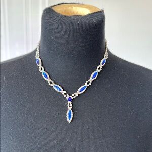 Elegant Blue and Silver Necklace